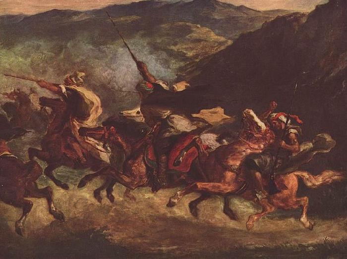 Eugene Delacroix Marokkanische Fantasia Germany oil painting art